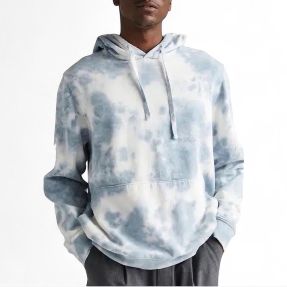 Richer Poorer Tie Dye Fleece Hoodie Blue Mirage Size M